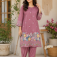 Rose Blossom Embroidered 2-Piece Suit