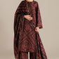 Midnight Maroon Ethnic 3-Piece Suit