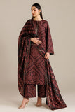 Midnight Maroon Ethnic 3-Piece Suit