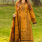 Mustard Yellow Embroidered Lawn 3-Piece Suit with Printed Monar Dupatta