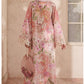 Baroque Pink Floral Embroidered Lawn Suit with Chiffon Dupatta