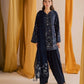 Midnight Bloom Embroidered 3-Piece Lawn Suit – Navy Blue