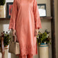 Peach Blossom Embroidered 2-Piece Suit