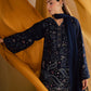 Midnight Bloom Embroidered 3-Piece Lawn Suit – Navy Blue